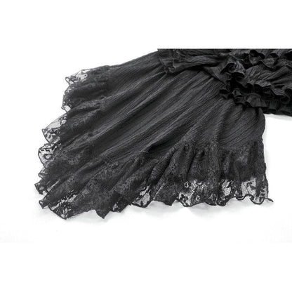 Dark in Love Cordelia Gothic High-Low Layered Skort