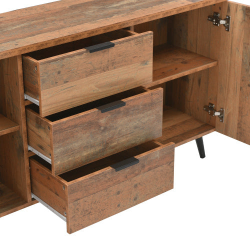 140cm Sideboard with Shelves and Drawers