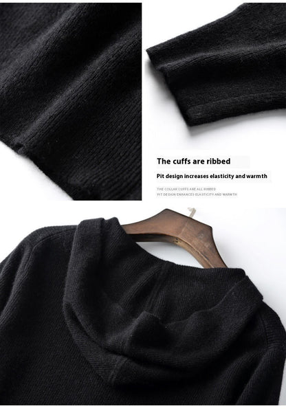 Men's Zipper Hooded Sweater Cardigan