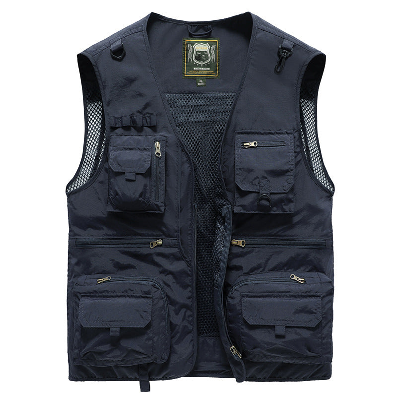 Mesh Cargo Sleeveless Jacket Tool Vest