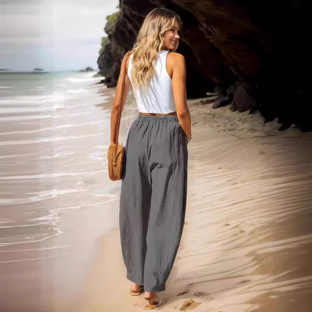 Women's Cotton Linen Casual Pants