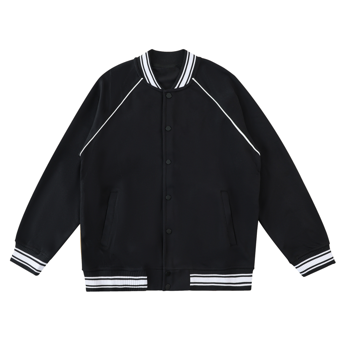 Waran Contrast Trim Raglan Varsity Jacket