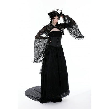 Dark in Love Belladonna Lace Bell Sleeve Goth Shrug