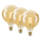 4lite WiZ Connected G125 Globe Filament Amber WiFi LED Smart Bulb - E27 Large Screw