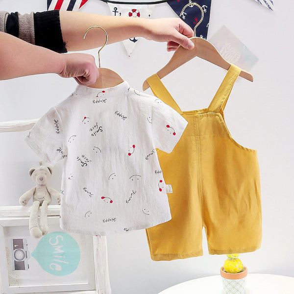 Children's Smiley Face Strap Set - Cute Print
