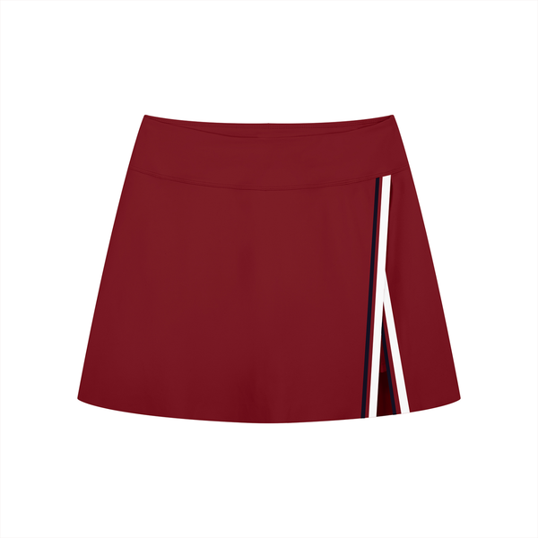 Waran Women’s A-Line Contrast Panel Slit Skirt