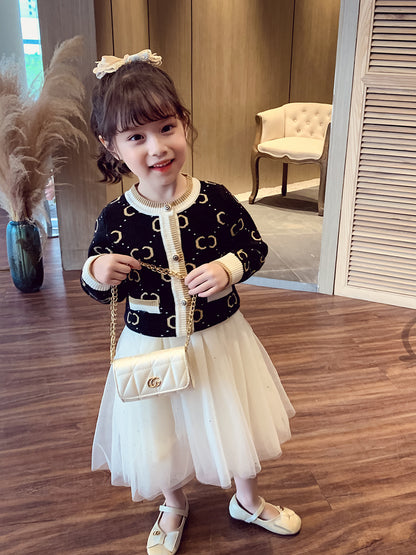 Girls' Pullover Knitted Cardigan Vest