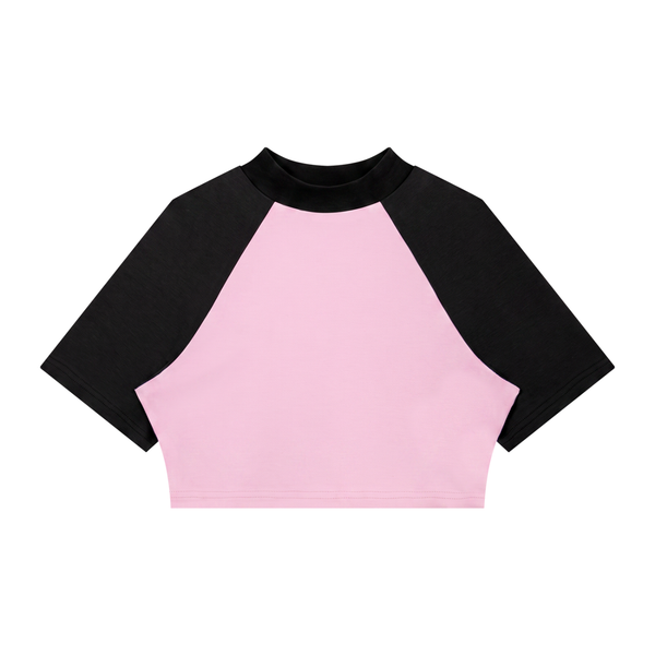 Women’s Color Block Raglan Crop T-Shirt