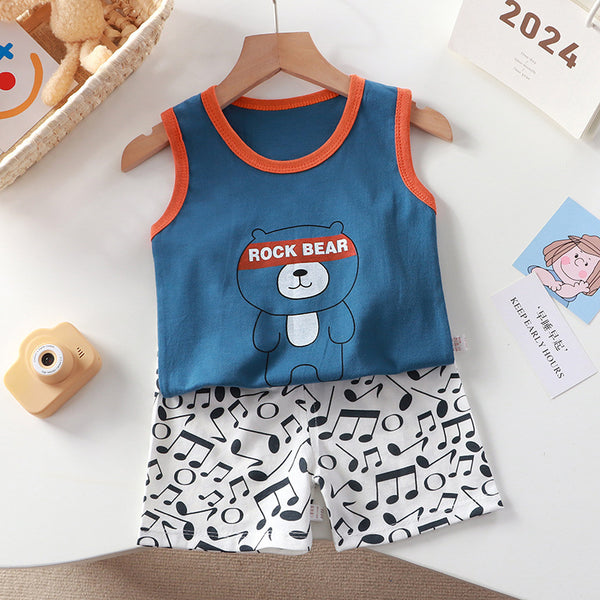 Boys' Cotton Vest Two-Piece Set