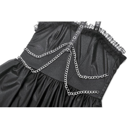 Robe Gothique Dark in Love Valentina en Velours Rouge et Empiècements en Résille