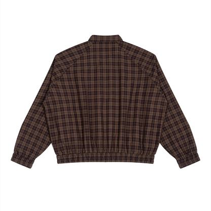 Unisex Plaid Full-Zip Track Jacket 130GSM