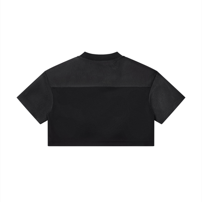 Women’s Cropped Paneled V-Neck Jersey