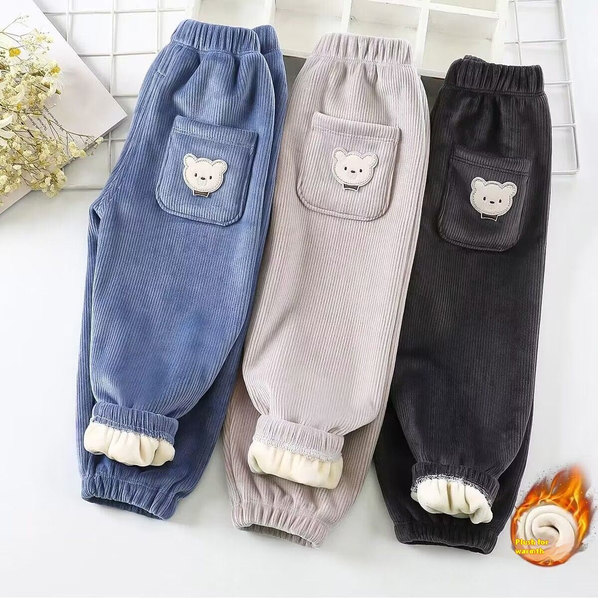 Kids Corduroy Casual Pants