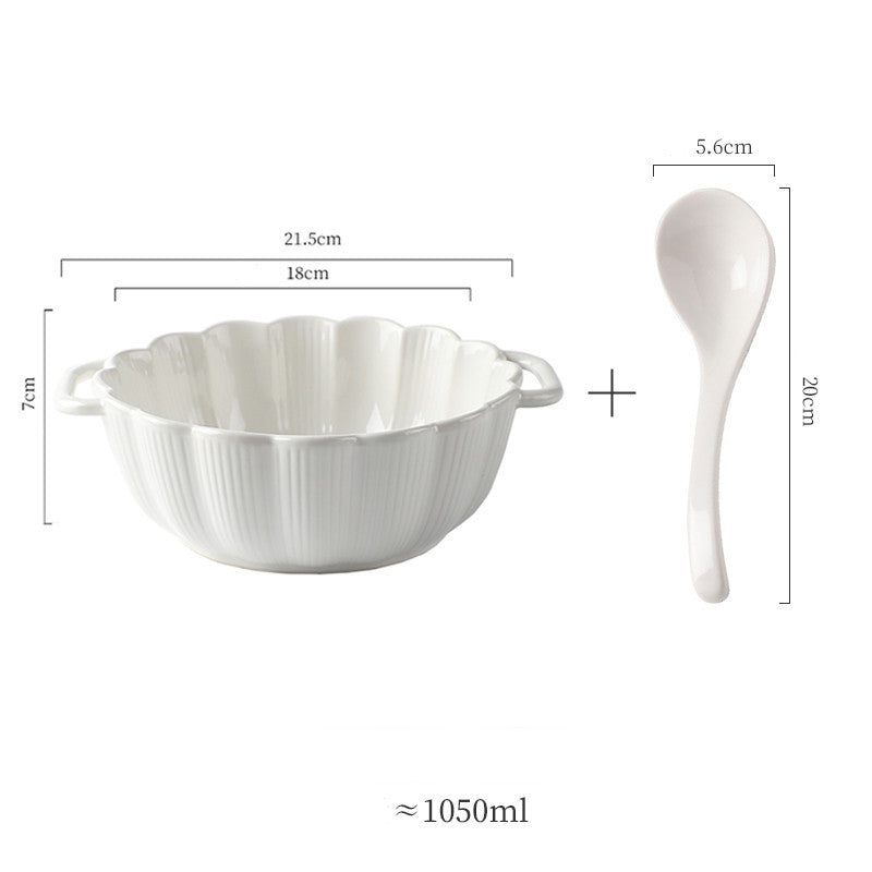 Ceramic Binaural Baked Rice Bowl