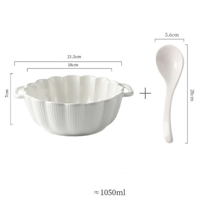 Ceramic Binaural Baked Rice Bowl