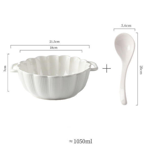 Ceramic Binaural Baked Rice Bowl