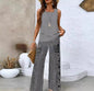 Womens Sleeveless Vest And Pants suits
