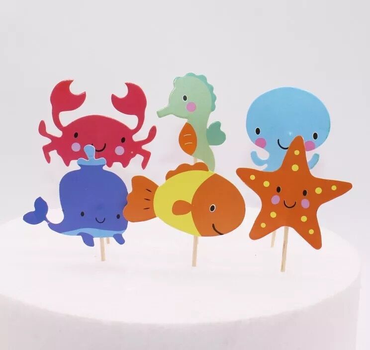 Marine 24pc Baking Birthday Cake Decoration