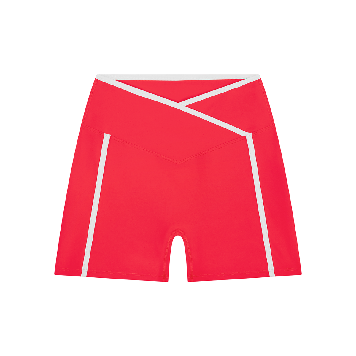 Women's High Rise Color Block Yoga Shorts 220GSM