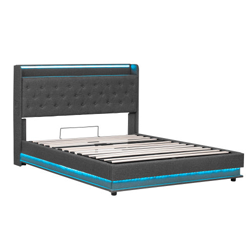 5ft King LED Storage Bed with USB-C