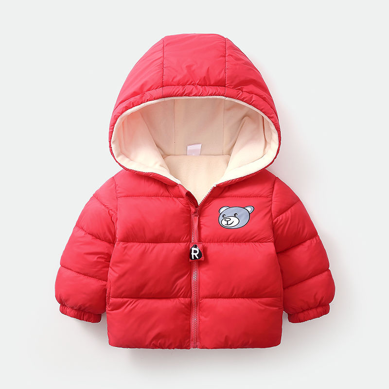 Children's Down Cotton-padded Warm Coat With Extra Fleece Lining