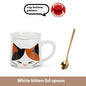 Porcelain Mug Water Glass With Cover Spoon