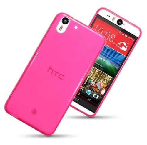 Étui en gel TPU Qubits rose vif – Pour HTC Desire Eye