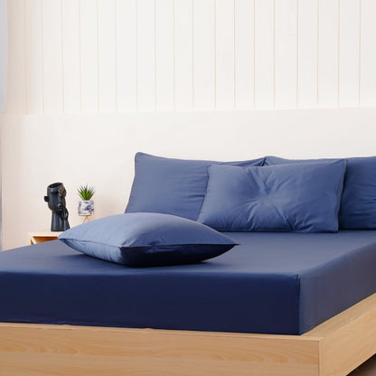 Ella Cotton - Midnight Blue Fitted Sheet