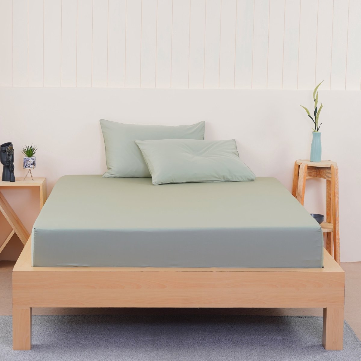 Ella Cotton - Sage Green Fitted Sheet