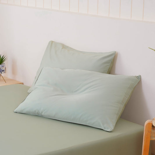 Ella Cotton - Sage Green Pillowcases Pair