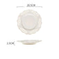 Embossed Porcelain Dessert Plate - Ceramic Household Tray