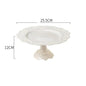 Embossed Porcelain Dessert Plate - Ceramic Household Tray