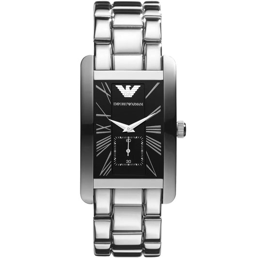 Montre Emporio Armani AR0156 Classique Homme Rectangulaire Argentée