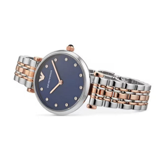 Montre bicolore Emporio Armani AR11092 Gianni T-Bar pour femme