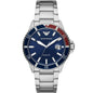 Montre Emporio Armani AR11339 pour homme, style plongeur, argent et bleu