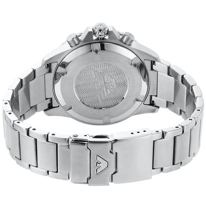Emporio Armani AR11360 Men's Diver Style Silver & Black Watch
