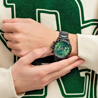 Montre Emporio Armani AR11472 Mario pour homme noire et verte