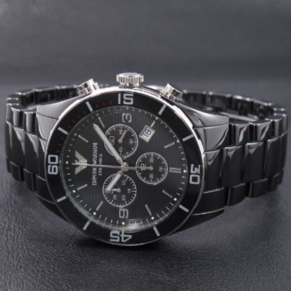 Emporio Armani AR1421 Leo Men's Black Ceramic Watch