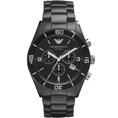 Montre pour homme en céramique noire Emporio Armani AR1421 Leo