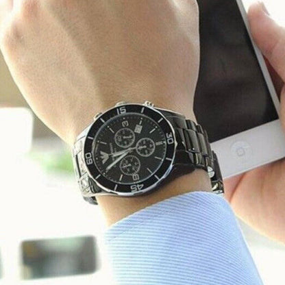 Montre pour homme en céramique noire Emporio Armani AR1421 Leo