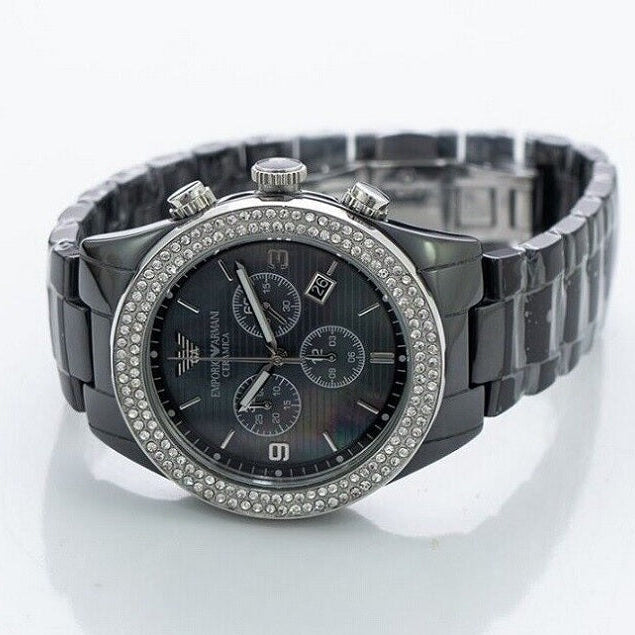 Montre noire femme Emporio Armani AR1455 Ceramica