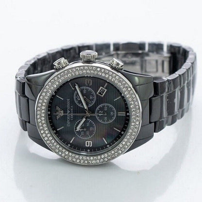 Montre noire femme Emporio Armani AR1455 Ceramica