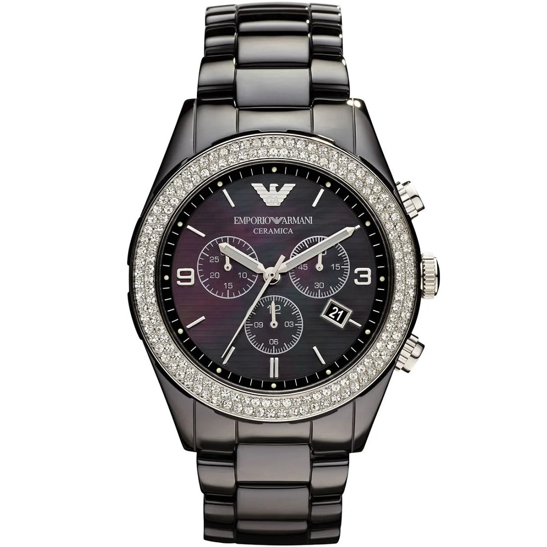 Montre noire femme Emporio Armani AR1455 Ceramica
