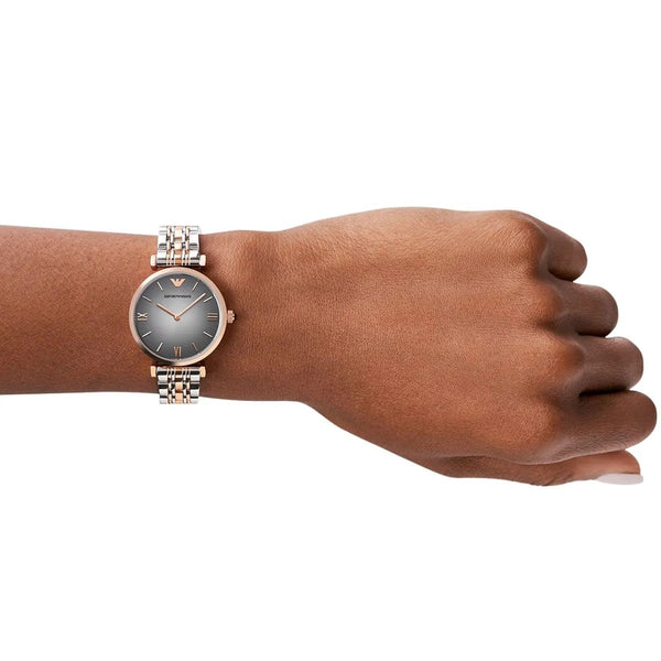 Emporio Armani AR1725 Gianni T-Bar Women's Two-Tone Watch