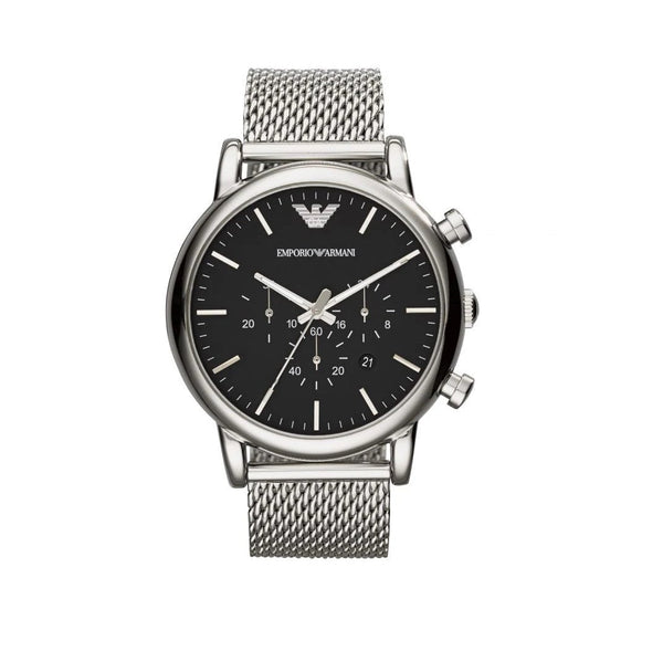 Emporio Armani AR1808 Luigi Men's Silver Mesh Watch