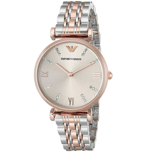 Montre femme bicolore Emporio Armani AR1840 Gianni T-Bar