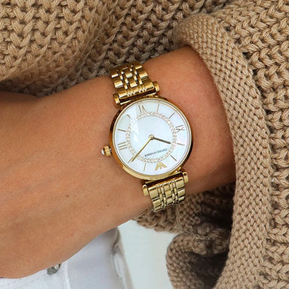 Montre pour femme Emporio Armani AR1907 Gianni T-Bar Dorée