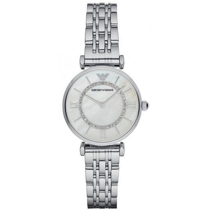 Emporio Armani AR1908 Gianni T-Bar Women's Silver Watch