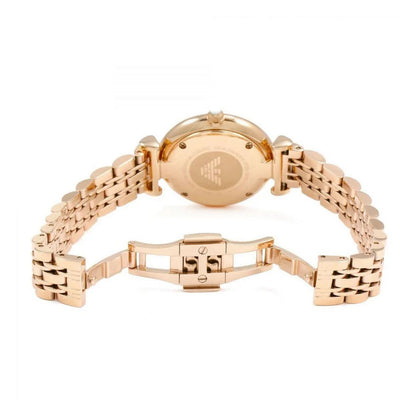 Emporio Armani AR1909 Gianni T-Bar Women's Rose Gold Watch