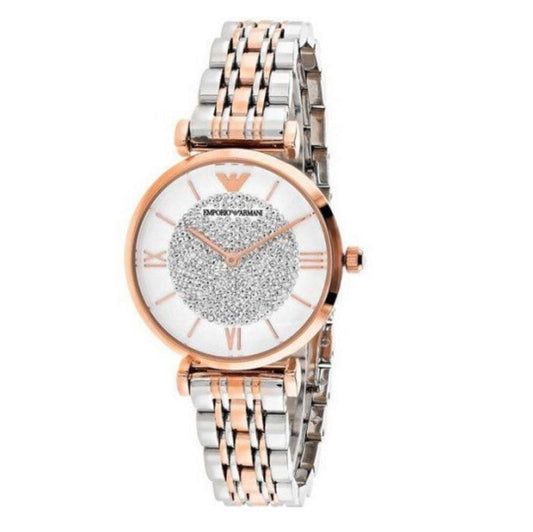 Montre bicolore femme Emporio Armani AR1926 Gianni T-Bar